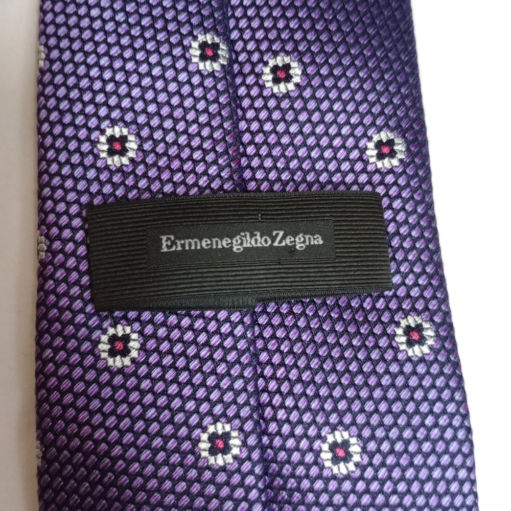 Ermenegildo Zegna Tie Geometric Silk Men's
